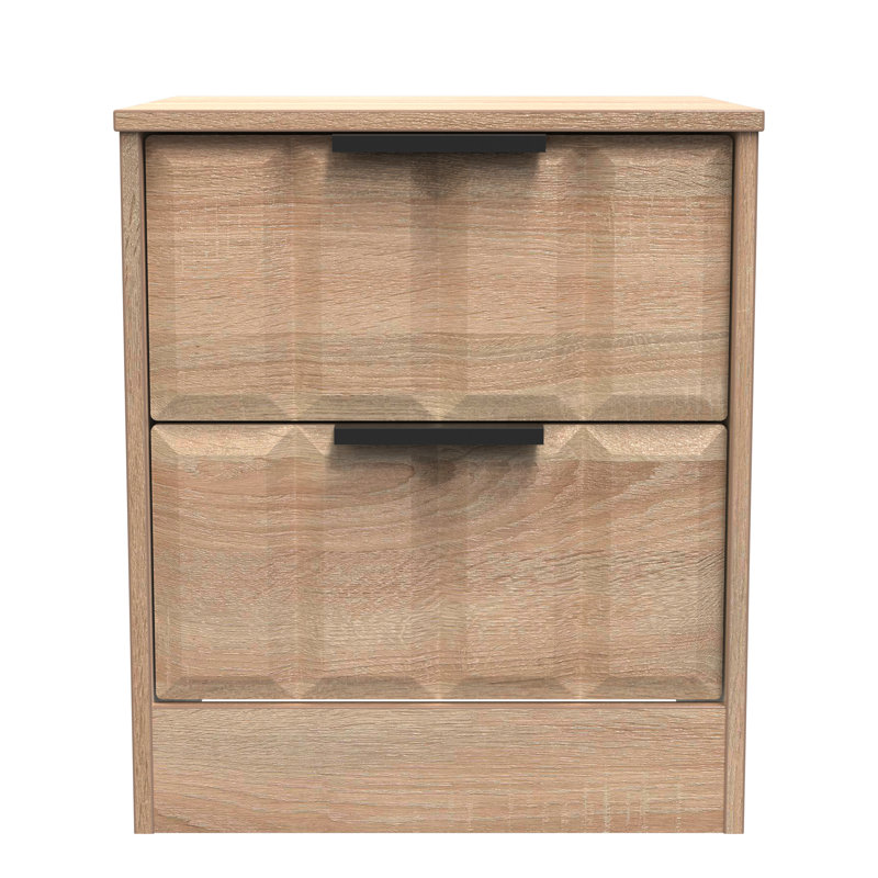 Doss 45cm W Manufactured Wood Bedside Table, Bardolino Oak