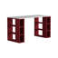 Simone Modern Desk with Built-in Bookcase – Stylish Workspace Desk with 6 Open Shelves-24070010-94592015-134172670