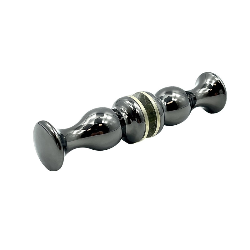Bouton de porte en verre Brixwell K-COLBTB-GM, Nickel noir