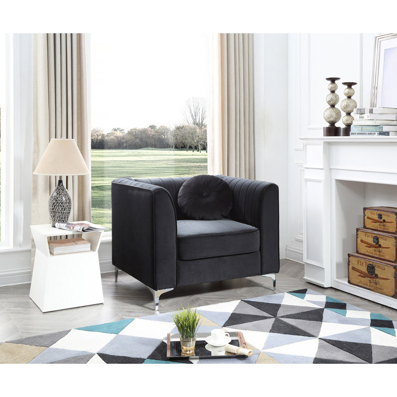 Fauteuil incliné noir élégant Sleek, Black