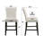 Upholstered Back Counter Height Barstool Cream White-899810626-894186936