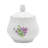 Nila white porcelain sugar and creamer set, embossed finish (set of 2)