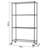  63” H x 36” W x 14” D 4-Tier Shelving Unit with Locking Casters