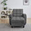 Chaise longue, canapé-lit avec dossier réglable à 6 positions, ports USB, porte-gobelet et table d'appoint pivotante-129598934