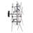 3-Light Wall Sconce, 11-Inch Modern Chrome Finish with Clear Glass Rods - Hallways, Entryway