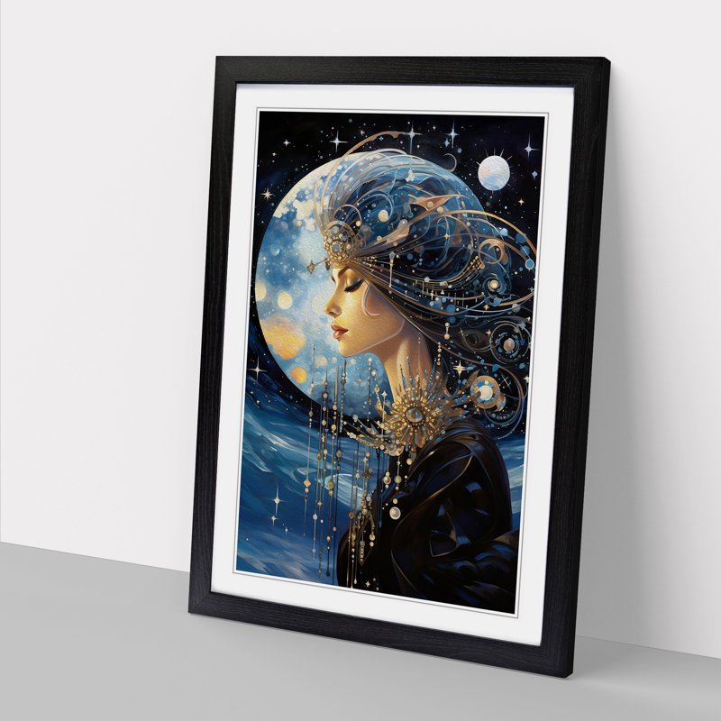 Single Picture Frame Print on Wood, Black Framed, 34cm H x 25cm W