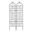 Porte-plantes en métal 86,7 po x 19,7 po x 2 po, noir, facile à installer et à assembler pour l'extérieur