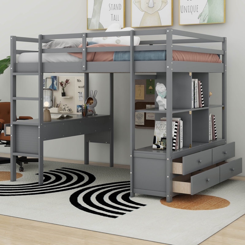 Lit pour enfants Anaiya, gris