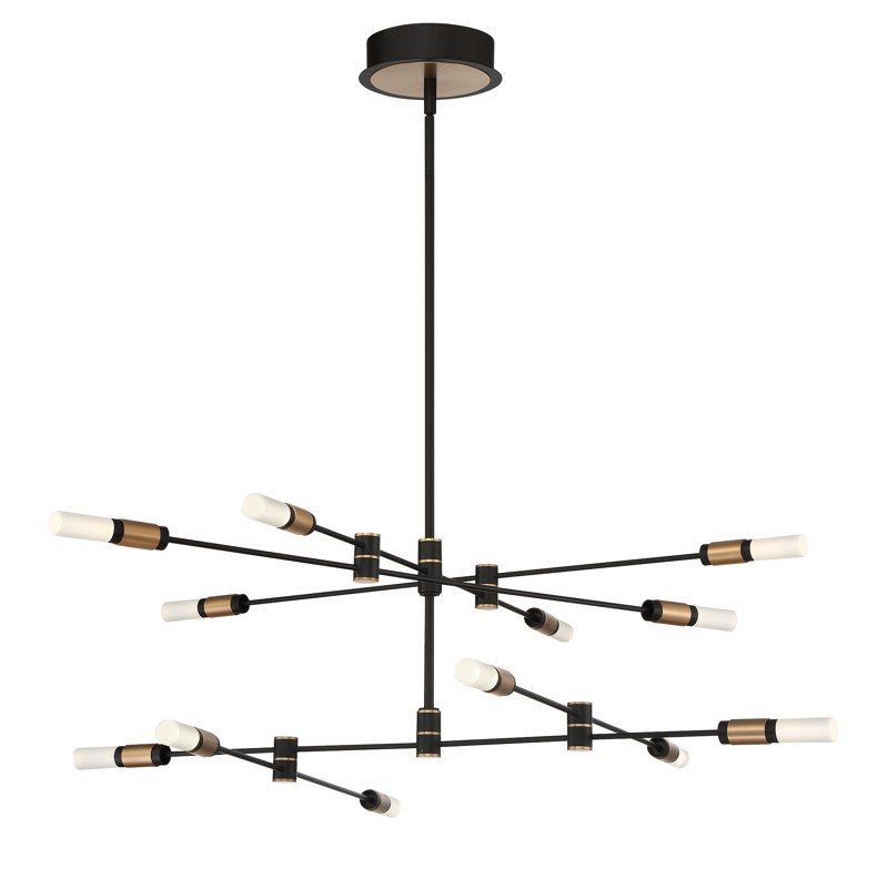 12 - Light Matte Black LED Pendant