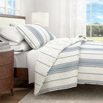 Striped Farmhouse Reversible Quilt Set with Shams