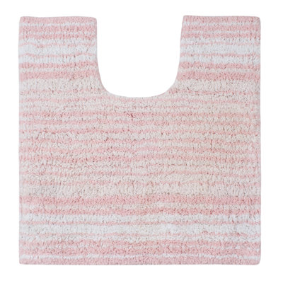 Hazlehurst U-shaped 100% Cotton Non-Slip Striped Bath Rug