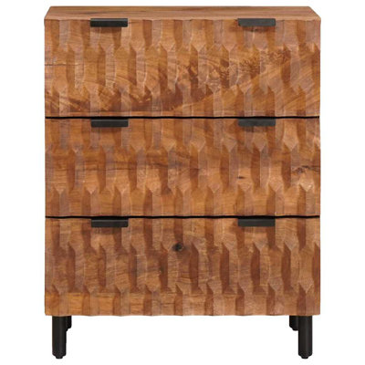 Solid Wood Rectangle Accent Cabinet
