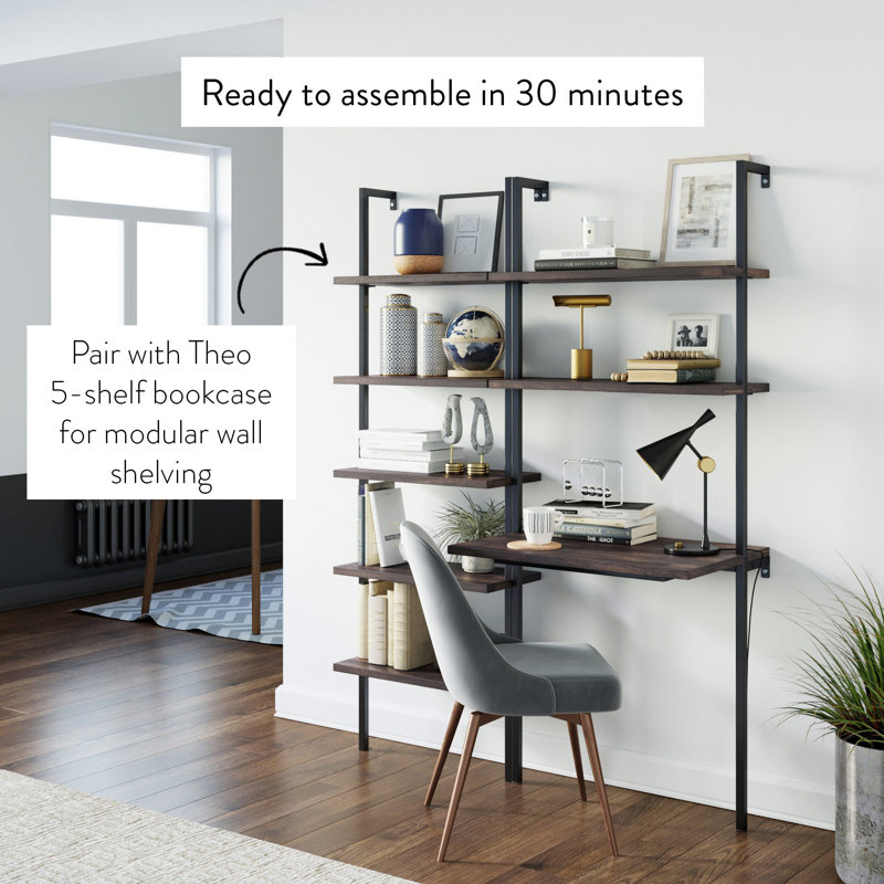 Theo Leaning Ladder Desk - Farmhouse Style