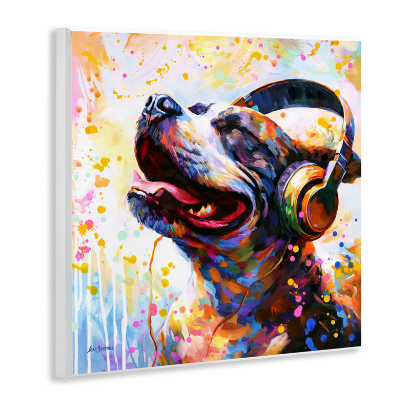 "Happy Dog" et "casque" par Leon Devenice