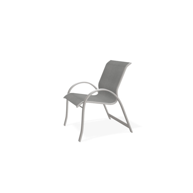Fauteuil de salle à manger empilable Hiraku, Gris chaleureux
