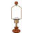 Ash Wood & Green Glass Table Lamp