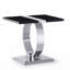 Table de bout carrée en bois argenté / noir 22 po Alonso