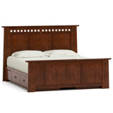 Highlands Solid Wood Storage Platform Bed