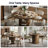 47" Fluted Pedestal Round Dining Table With Storage, Walnut-1453661932