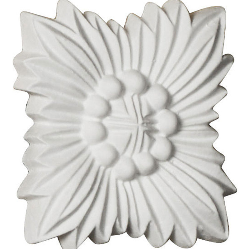 Daniela 3'' H x 3'' W x 0.5'' D Urethane Rosette Applique