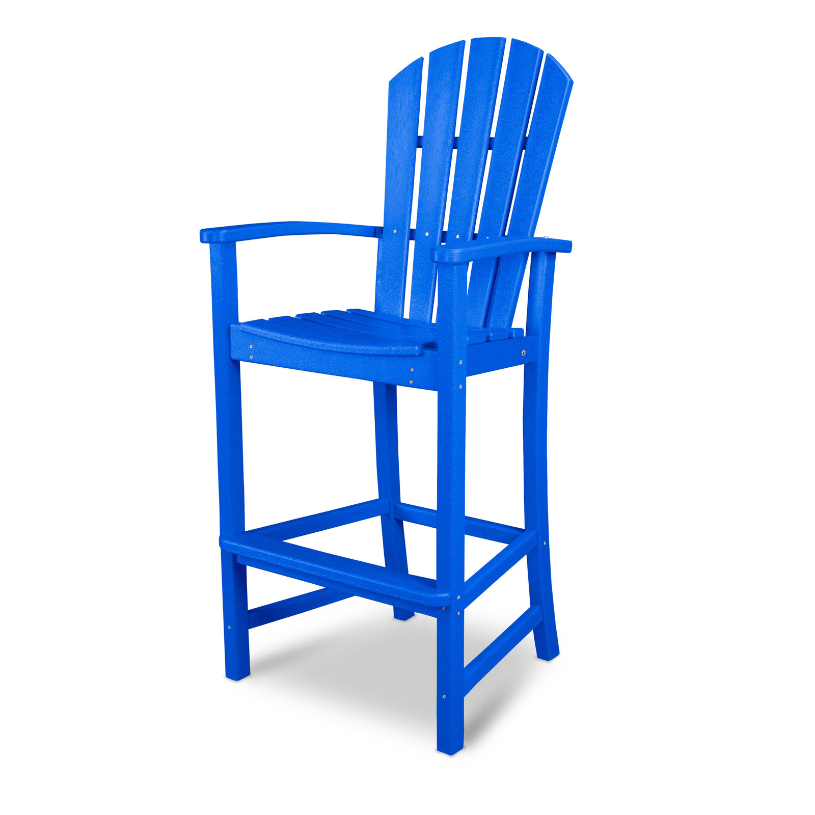 POLYWOOD® Palm Coast Patio Bar Stool, Pacific Blue