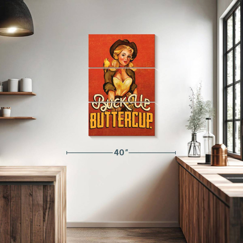 Leisha Buck Up Buttercup Ruby, 38" H x 24" W
