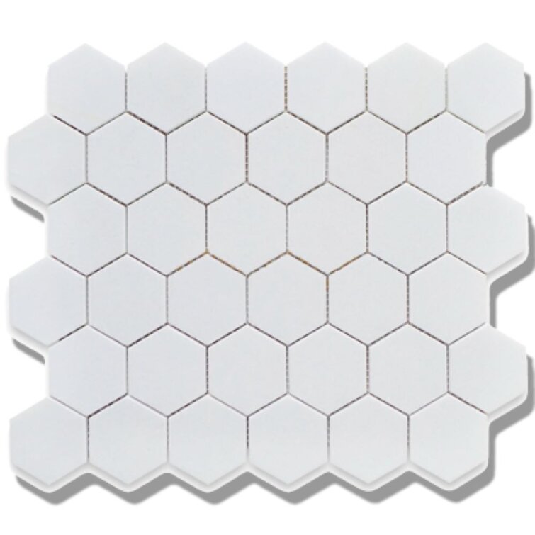 Cascade 2" x 2" Porcelain Honeycomb Mosaic Wall & Floor Tile