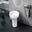 Lavabo de salle de bain rectangulaire à surface solide 33,7 po