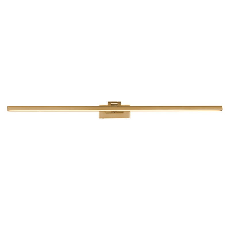 Reed 25In LED Adjustable Picture Light 3000K In Black, 3" H x 11.4" W x 42" D, Aged Brass