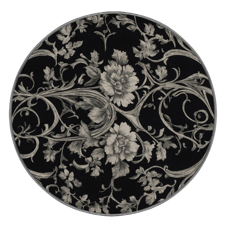 Obsidian Twist Rug, Round 6'