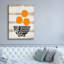 «Bowl Of Oranges On Wood» par Linda Woods, art mural sur toile-2100637440
