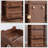 Nut-Brown Modern Solid wood rotating bookshelf