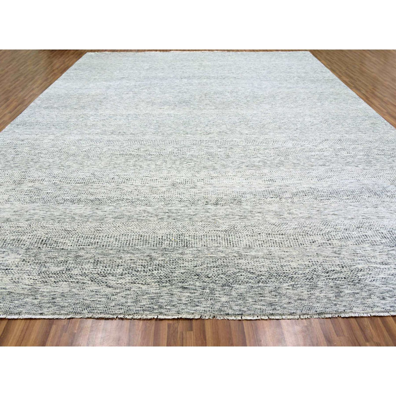 Tapis unique gris 14 pi x 18 pi Asaldis