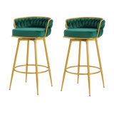 Isaias Swivel Counter Height Bar Stools Set of 2,31.5"Bar Height Stools