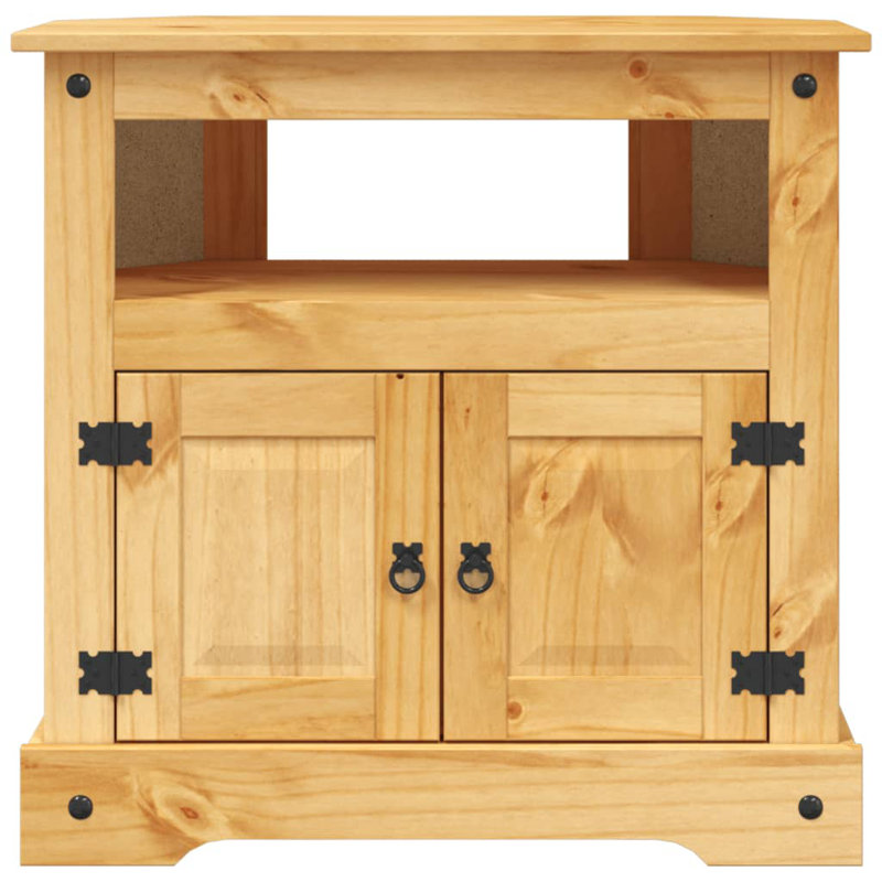 vidaXL Console Table, Side Cabinet, Solid Pine Wood, 31.5''x16.9''x30.7''