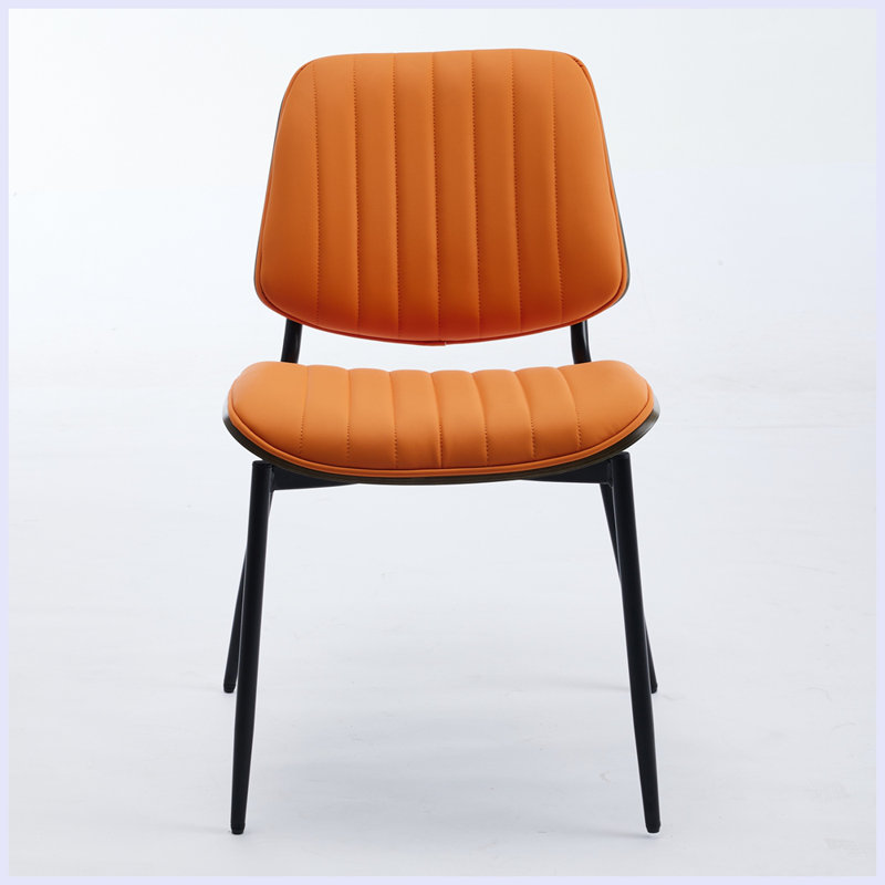 Titus Upholstered Dining Chairs, Orange, 2
