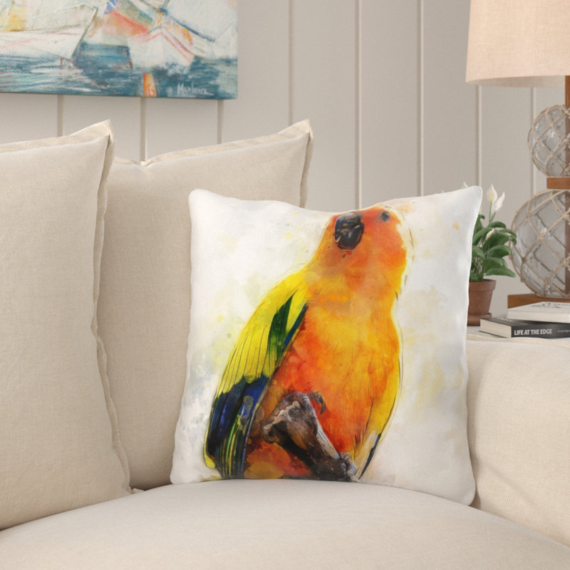 Coussin perruche Kiera, Microsuède, Intérieur