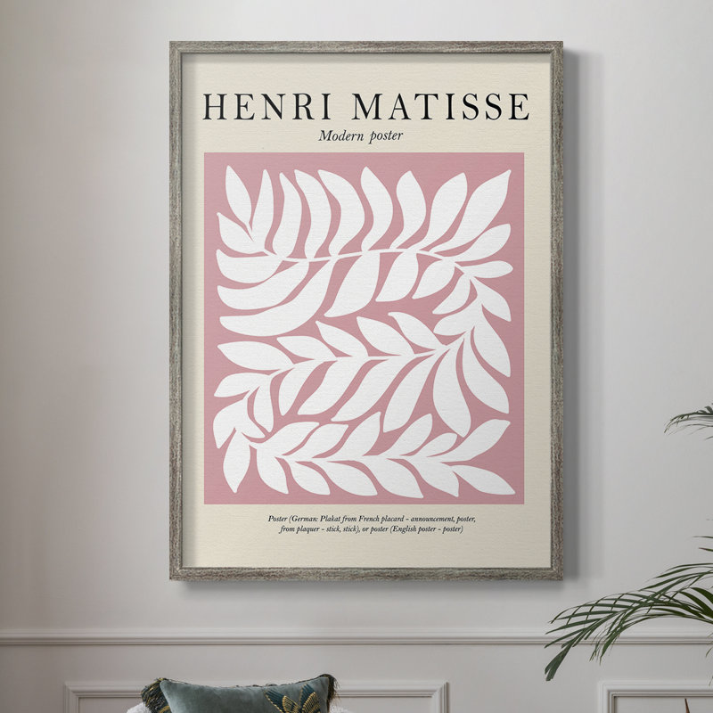 Matisse L XXIV, reproduction d'art encadrée - bois massif, H 11 po x l 9 po