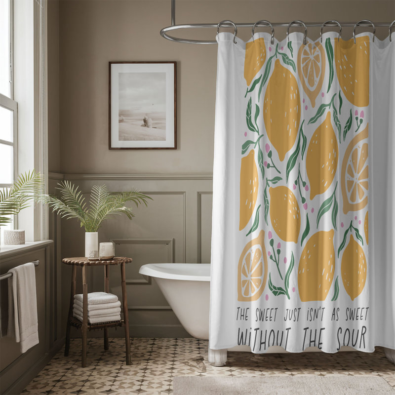 Rideau de douche 1 pièce Wild Blossom, H 74 po x l 71 po