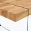 Table basse avec pieds en verre trempé