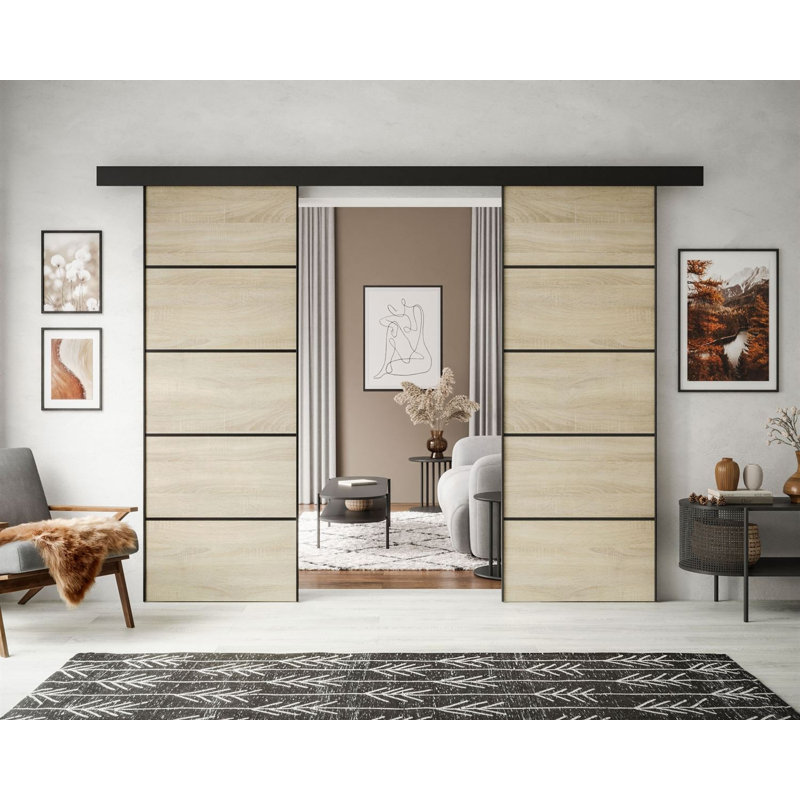 HINOKI PLUS DUO Sliding Doors, 152 cm, Sonoma Oak