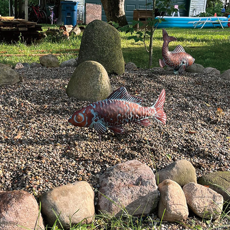 Statues de jardin en cuivre antique 