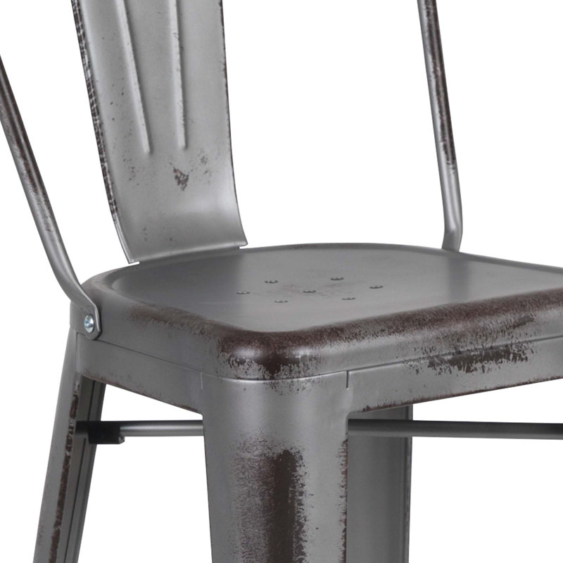 Tabouret de bar Iddings, Gris, 1, Tabouret de comptoir (siège d'une hauteur de 24 p