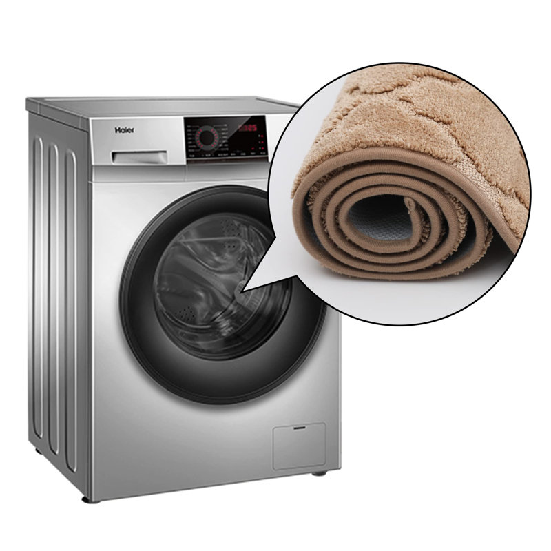 Ensemble de tapis de cuisine lavables 3 pièces, Brun