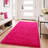 Solid Rug Soft Fluffy Rose Red Indoor Area Rug for Living Room Bedroom Nursery Kids Room-805677173-805677180