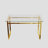 Glamorous 51" Dining Table With Tempered Glass And Chromed Legs-1117375805
