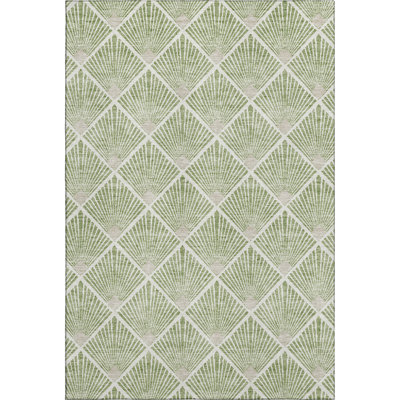 Premium Machine Washable Prisco Green Rug