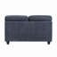 Mobilier de salon contemporain en bois et chenille