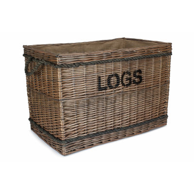 Jacqueline Wicker Jumbo Lined Log Basket