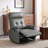 25.2"Manual Swivel Chair with Storage Pocket, Flip-Down Tray Table and Dual Cup Holders-1264573226